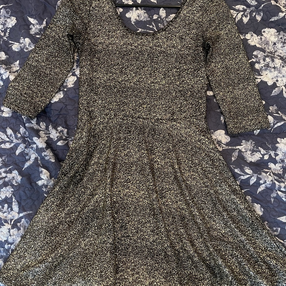Elegant Black and Gold Women's Dress